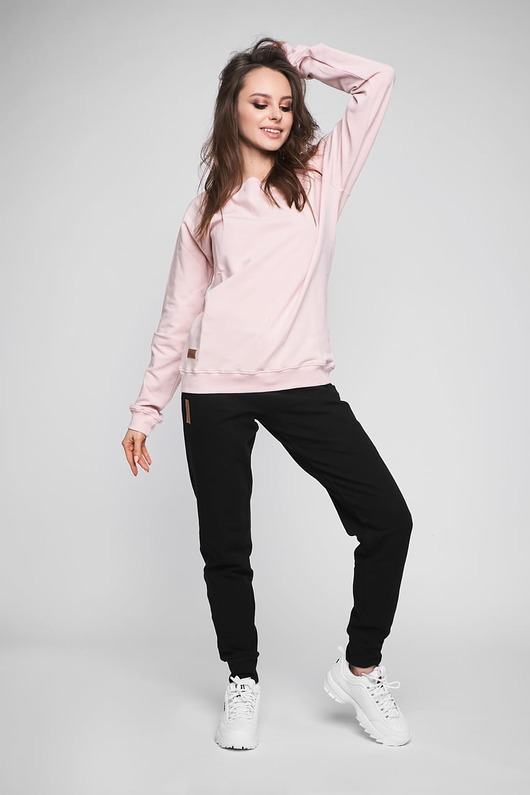 bluza bez kaptura damska Ibiza - bluza bez kaptura różowy - odCZAPY