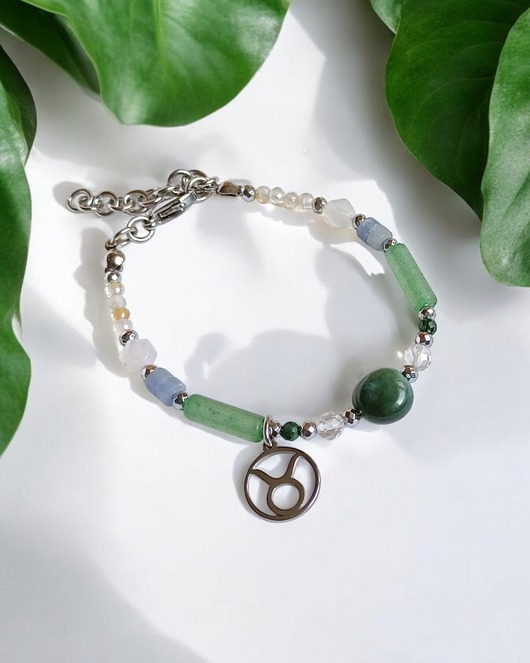 bransoletki z kamieni naturalnych BYK - zodiac collection - PREMIUM - nowa wersja - SILVER