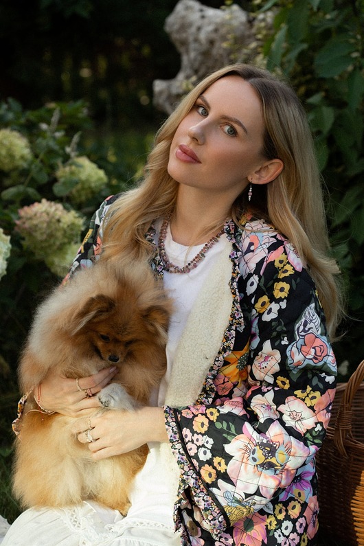 bransoletki z kamieni naturalnych Choker z surowych Rodonitów