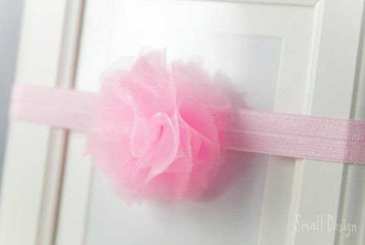 Opaska z różowym pomponem smalldesign