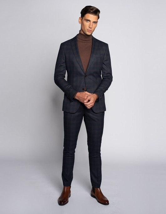 marynarki męskie Garnitur męski monselice  granatowy slim fit
