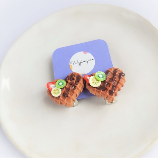 klipsy Klipsy gofry z trzema owocami