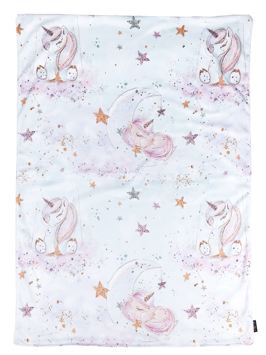 Kocyk z mięciutkiego polaru unicorn 62 kid be