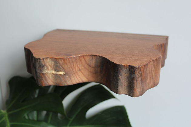 półki Półka ścienna z niewidocznym mocowaniem- wzór numer 6/ ciemny orzech