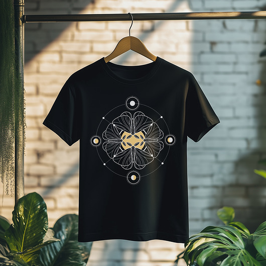 t-shirty męskie Koszulka - Święta geometria - Ćmy z gwiezdnym ornamentem