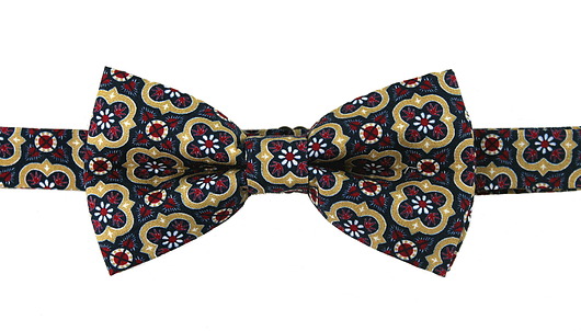 Mucha gotowa bowstyle granatowa w kwiaty bowstyle