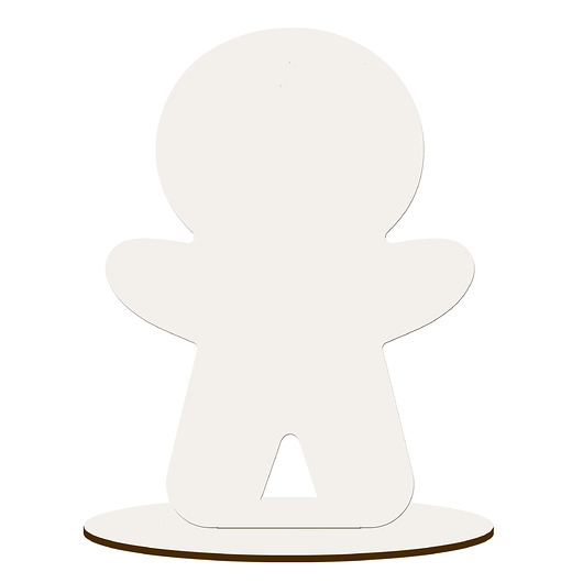 dekoracje świąteczne Piernik Ciastek Ludek do Malowania Decoupage Ozdoba Świąteczna BIAŁA Dekor