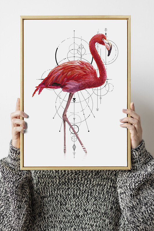 plakaty Plakat Flamingo