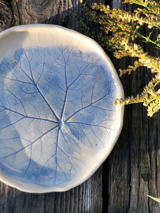 pojemniki na biżuterię Talerz Ceramiczny Łopian