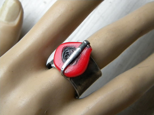 Roman Ancient Ring ;) czerwony koral Beata Trotter