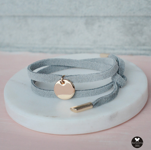 mini light grey ring barboleta