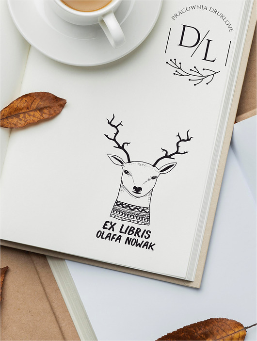 stemple Stempel Ex Libris Exlibris personalizowany Jelonek