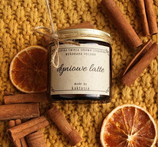 świeczniki i świece DYNIOWE LATTE - świeca 120ml