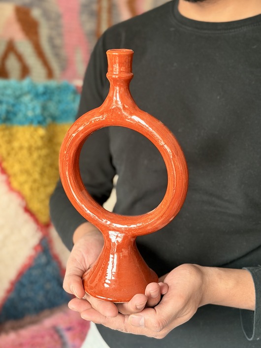 świeczniki i świece Świecznik ceramiczny Maroko, ręcznie tworzony