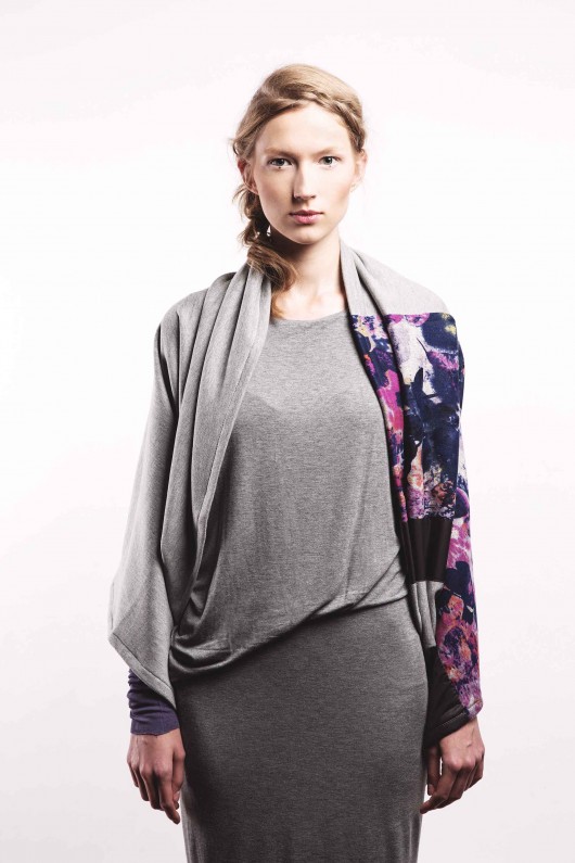 Tuba Komin Szal Kapuza Kamizelka Purple Flowers CADOaccessories