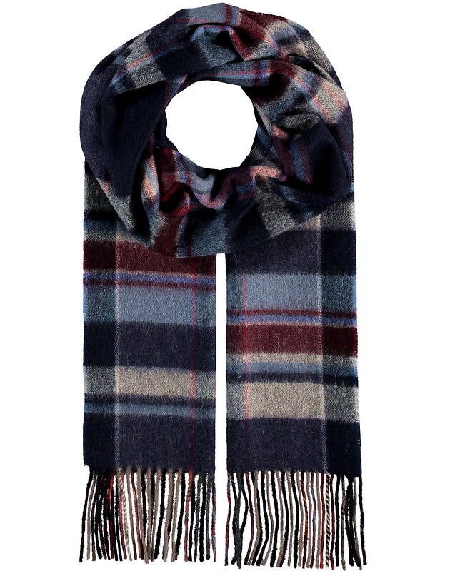 tuby i kominy Szalik Męski szal kaszmirowy w kratkę premium AS