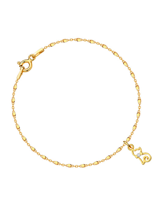 bransoletki złote Bransoletka z kotkiem kryształ Swarovski /2167/