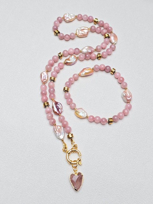 złote naszyjniki Naszyjnik i Bransoletka  Perły w Pudrze