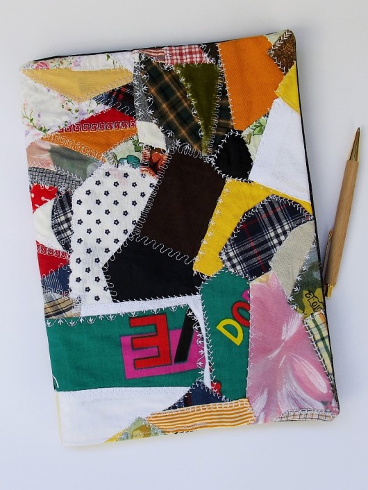 Okładka na zeszyt A4 - crazy patchwork Shayneen