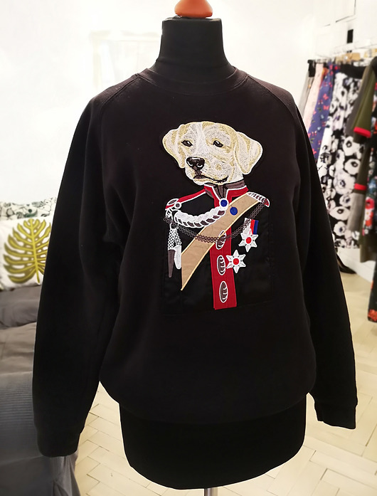 bluza bez kaptura damska Bluza z psem