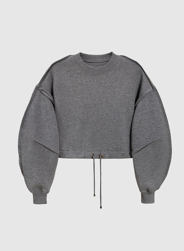 bluza bez kaptura damska Bluza raw szara