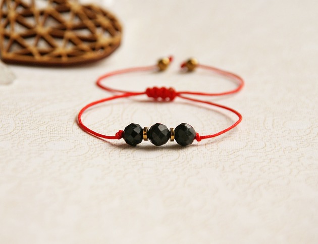 bransoletki z kamieni naturalnych OCHRONNA bransoletka - czarny turmalin.