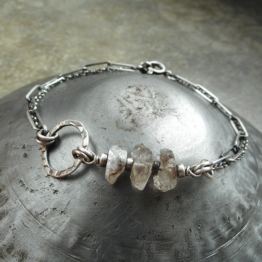 bransoletki srebrne Diamenty z Herkimer srebro 925