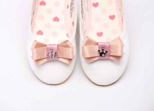 Tripple Bow - Peach - klipsy do butów HowDoILook