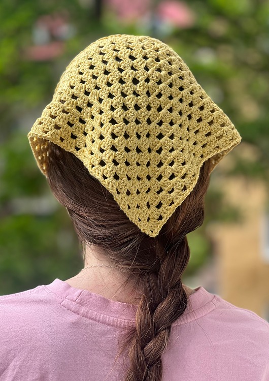 czapki damskie Letnia chusta na głowę bandana masełko