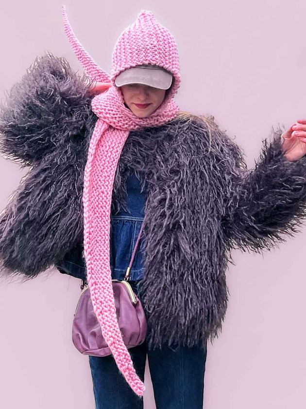 czapki damskie 100% MERINO szaliko kaptur