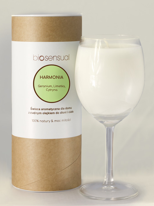 świece zapachowe Świeca do masażu i aromaterapii HARMONIA 200g KIELICH