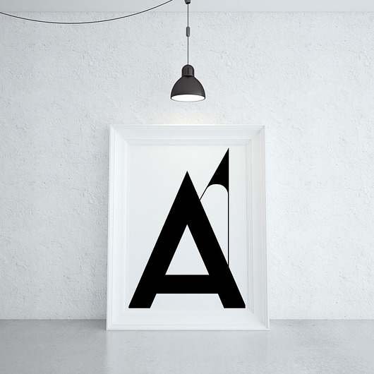 PLAKAT Litera A - A3 - plakat typograficzny PLAKATY GEOMETRYCZNE