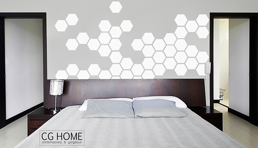 SZEŚCIOKĄTY zagłówek HEXAGON plaster miodu Cghome
