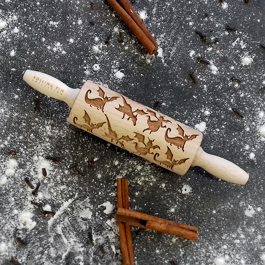 Smoki - mały wałek grawerowany do ciastek Rolling Pin Collection