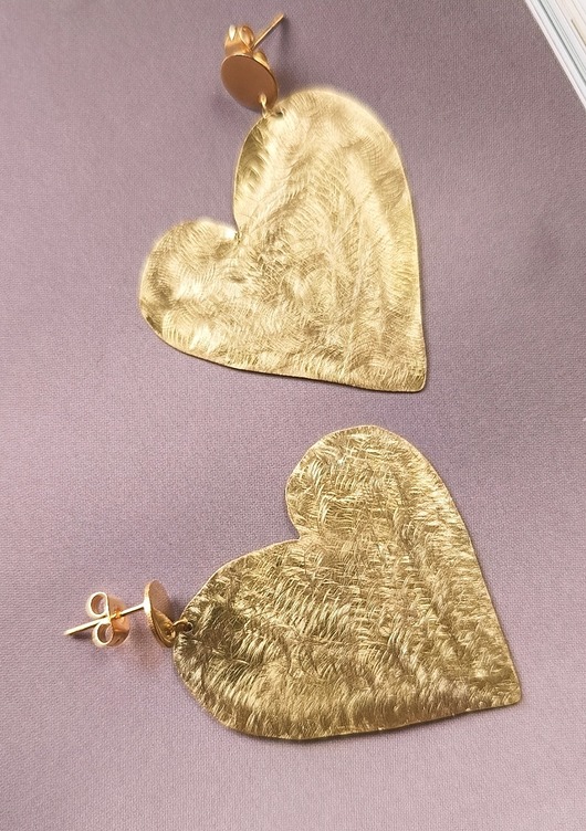 kolczyki pozłacane Kolczyki pozłacane Love story -