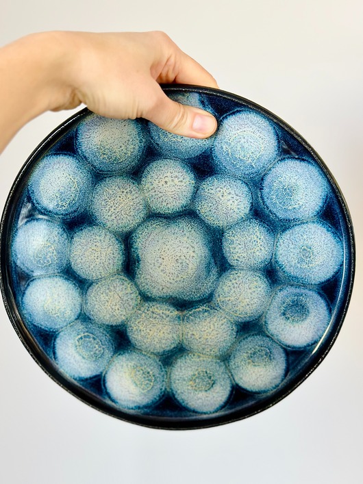 patery i talerze Talerz ceramiczny 25 cm,  ręcznie wykonany