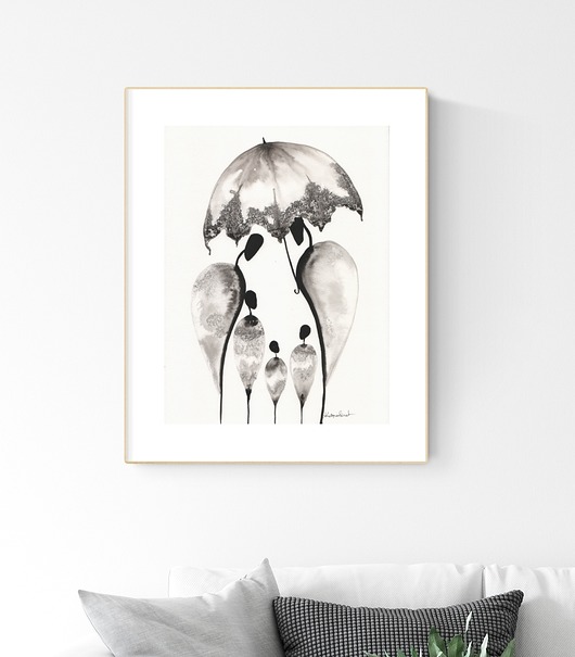 grafika 30X40 cm wykonana ręcznie MiniMalArt