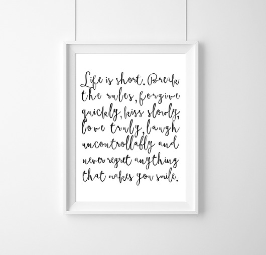 Plakat Mark Twain:Life is short..A2 wejustlikeprints