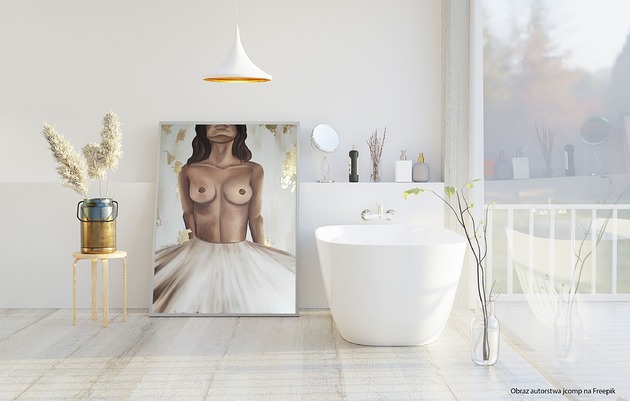 obrazy Obraz olejny Baletnica w subtelnym akcie ABSTRAKCJA 80x120 cm