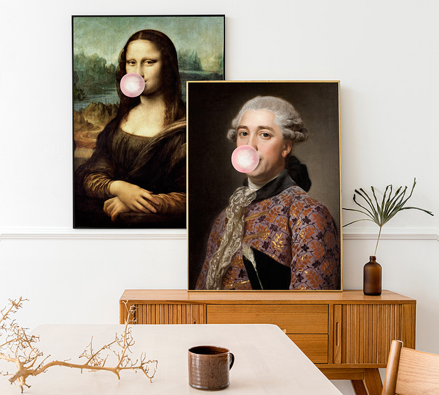 plakaty Zestaw plakatów - Mona Lisa i Dżentelmen z balonem