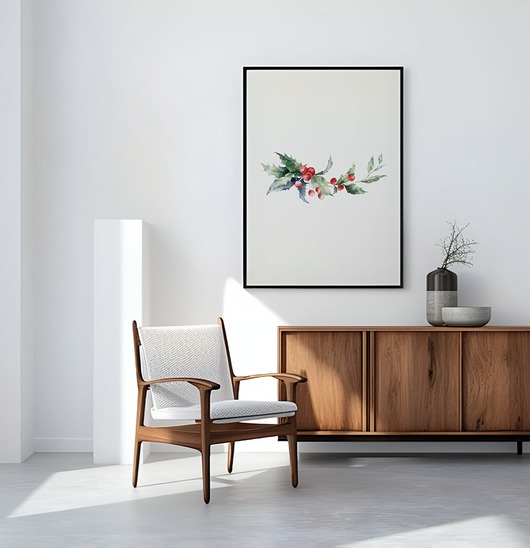 plakaty Plakat Swiąteczny na ścianę A3 Minimalistyczny Plakat bożonarodzeniowy