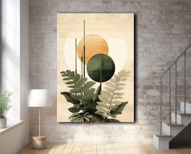 plakaty Tropikalne liście - Plakat - Loft, Minimalizm