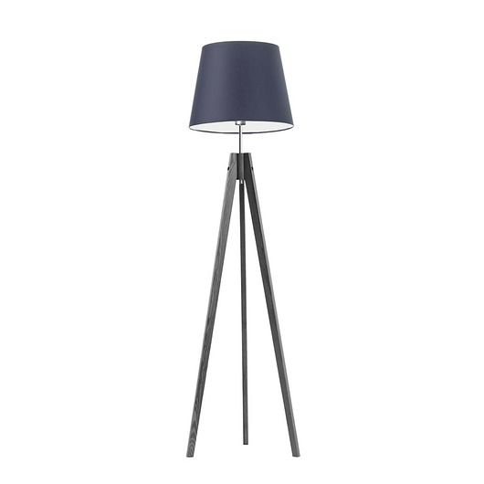 Drewniana lampa stojąca ARUBA stożek LYSNE