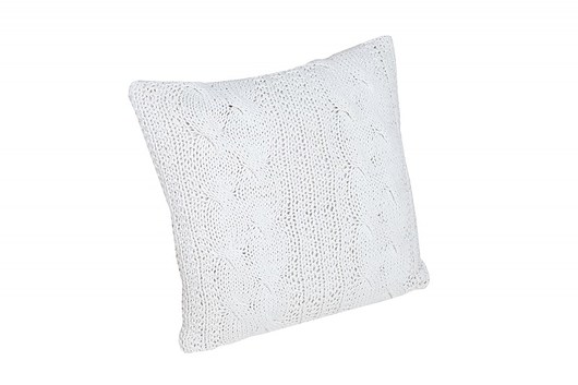 poduszki plecione Poduszka Cosy biała Boho dziergana 45cm
