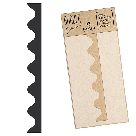 tapety i naklejki ścienne Szablon malarski border // FALA #2