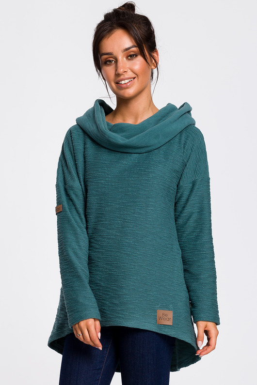 Bluza z kapturem - turkusowa(B-131) Be