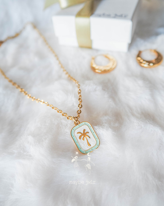 złote naszyjniki Naszyjnik z palmą