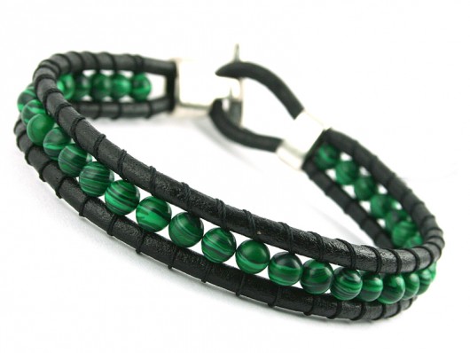 Unisex Snake Wrap: Malachit iwwart