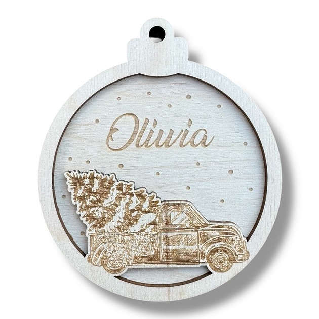 ozdoby choinkowe Bombka z Imieniem Samochód
