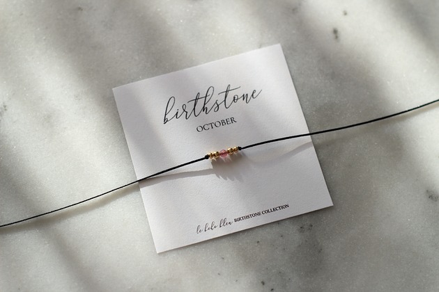 bransoletki na sznurku PAŹDZIERNIK - OCTOBER Birthstone Bracelet